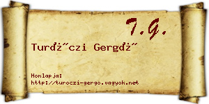 Turóczi Gergő névjegykártya